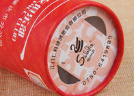 Tubo personalizado vermelho do papel de impressão da etiqueta que empacota para artes e presentes