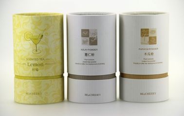 Delicate White Cardboard Tube Packaging For Flower Tea Powder